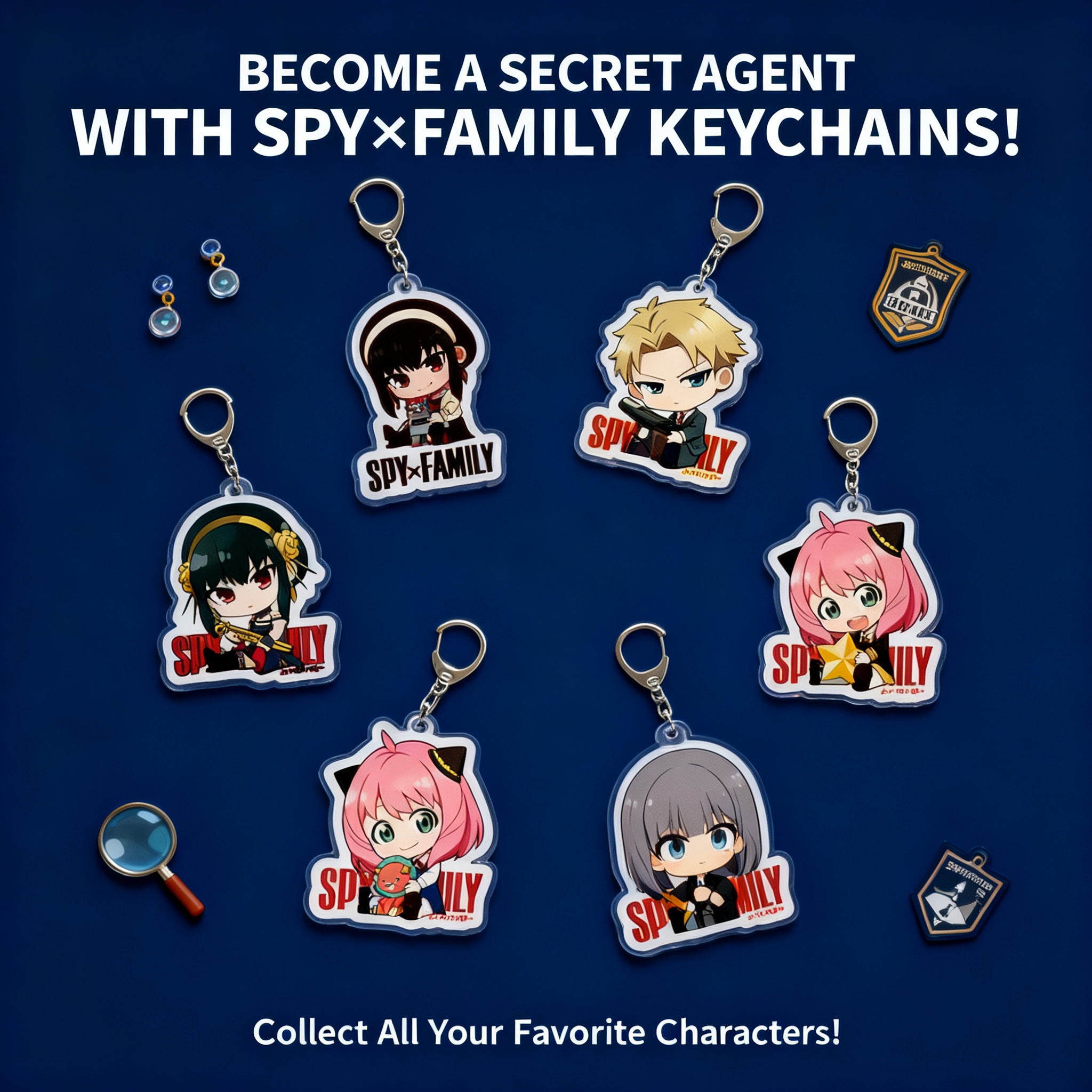 Anime Cosplay Anya - Spy x Family Acrylic Keychain Anime