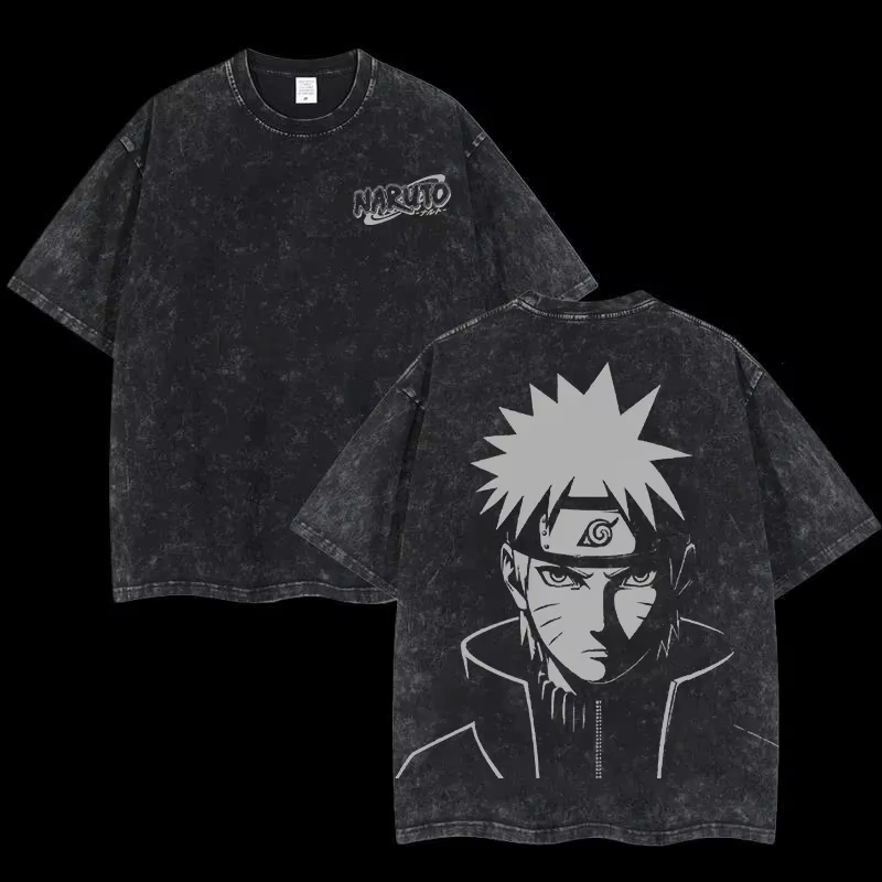Anime Cosplay Naruto - 2026 summer Naruto Oversized T-shirt, Uzumaki