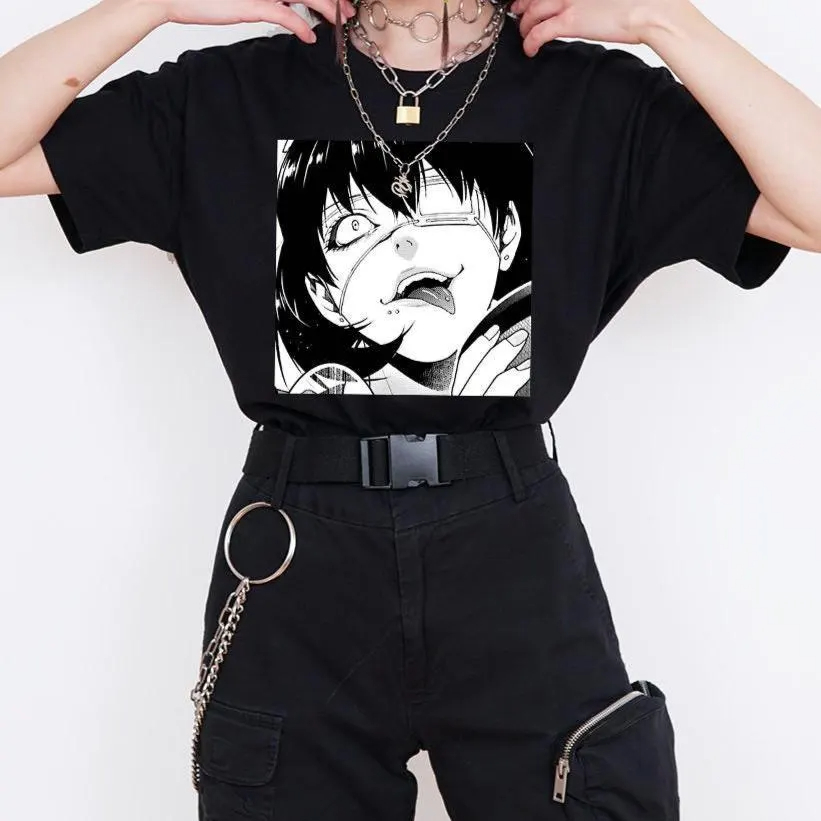 Anime Cosplay Kakegurui - Midari Ikishima Kakegurui T-Shirt Anime Cosplay