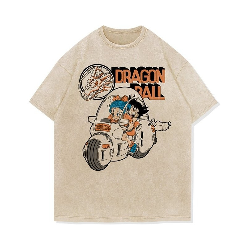 Anime Cosplay Naruto - Anime Dragon Ball Vintage Washed T-shirt