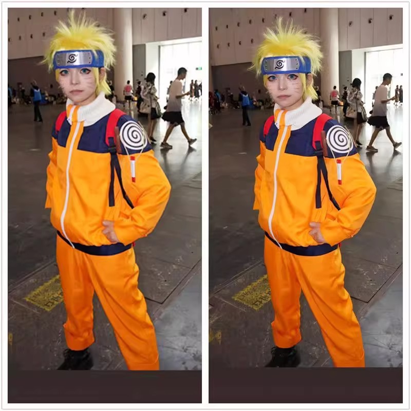 Uzumaki Cosplay Costume Orange - Anime Cosplay Naruto ulasan dan harga