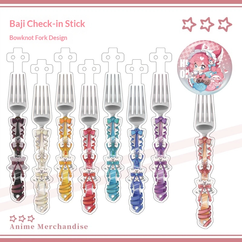 Anime Acrylic Bowknot Fork Sha - Anime Cosplay Photo ulasan dan harga