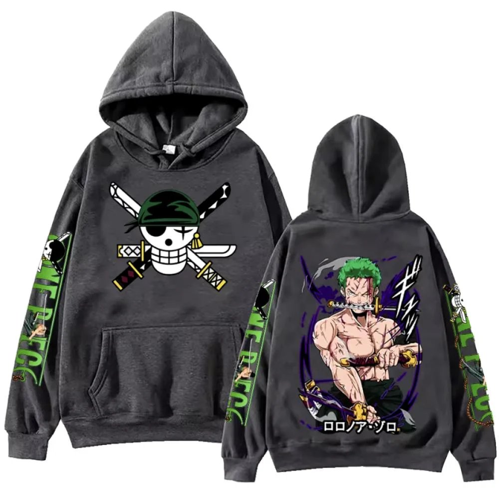 One Piece Zoro Anime Hoodie Sw - Anime Cosplay Shop ulasan dan harga