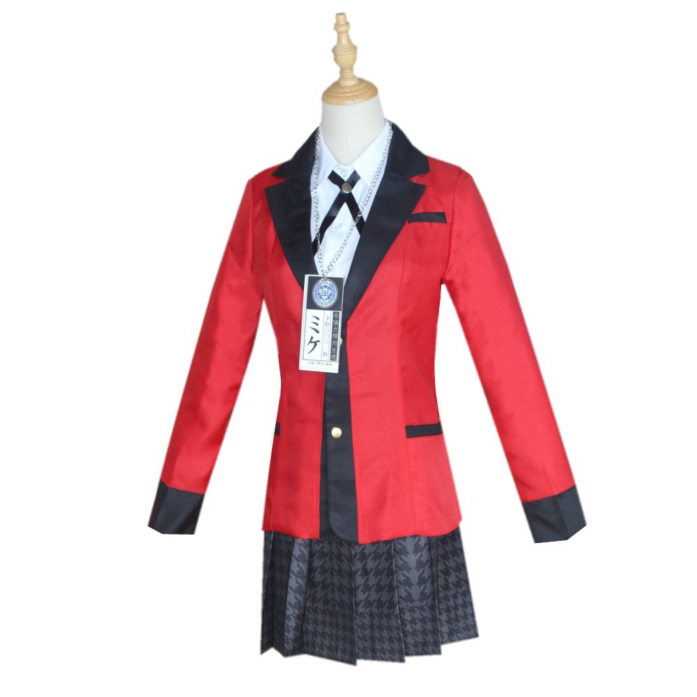 Cosplay Costume Girl Pleated S - Anime Cosplay Kakegurui ulasan dan harga