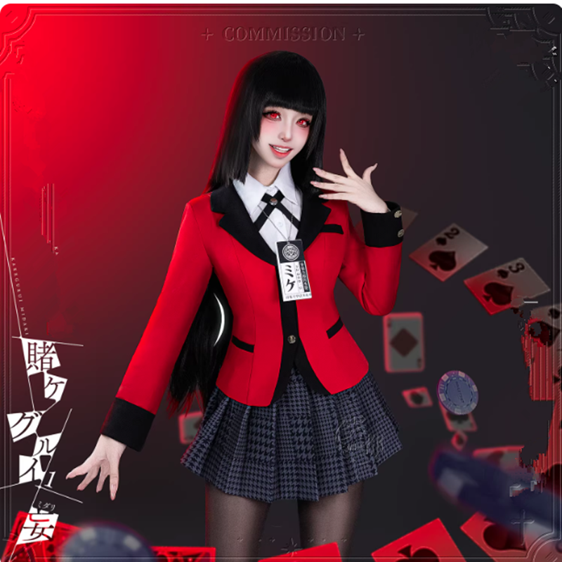 Jabami Yumeko Cosplay Costume  - Anime Cosplay Kakegurui ulasan dan harga