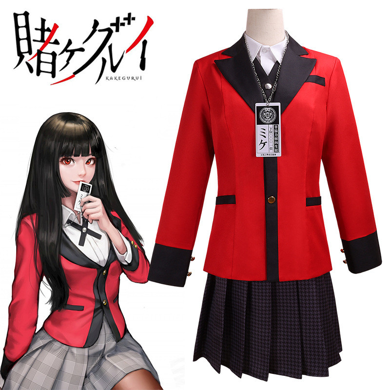 Jabami Yumeko Cosplay Costume  - Anime Cosplay Kakegurui ulasan dan harga