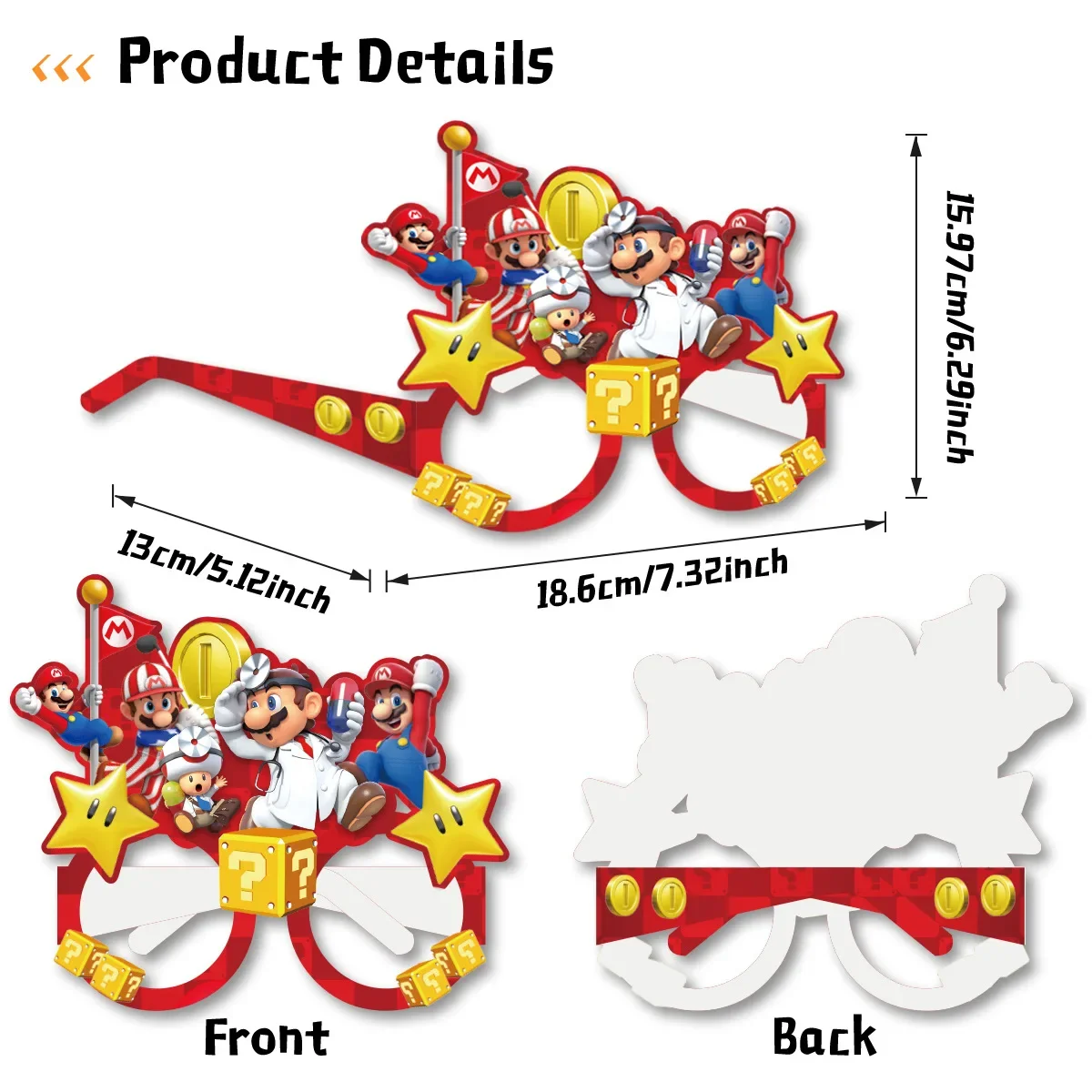 8pcs Kids Spectacles Decoratio - Anime Cosplay Photo ulasan dan harga