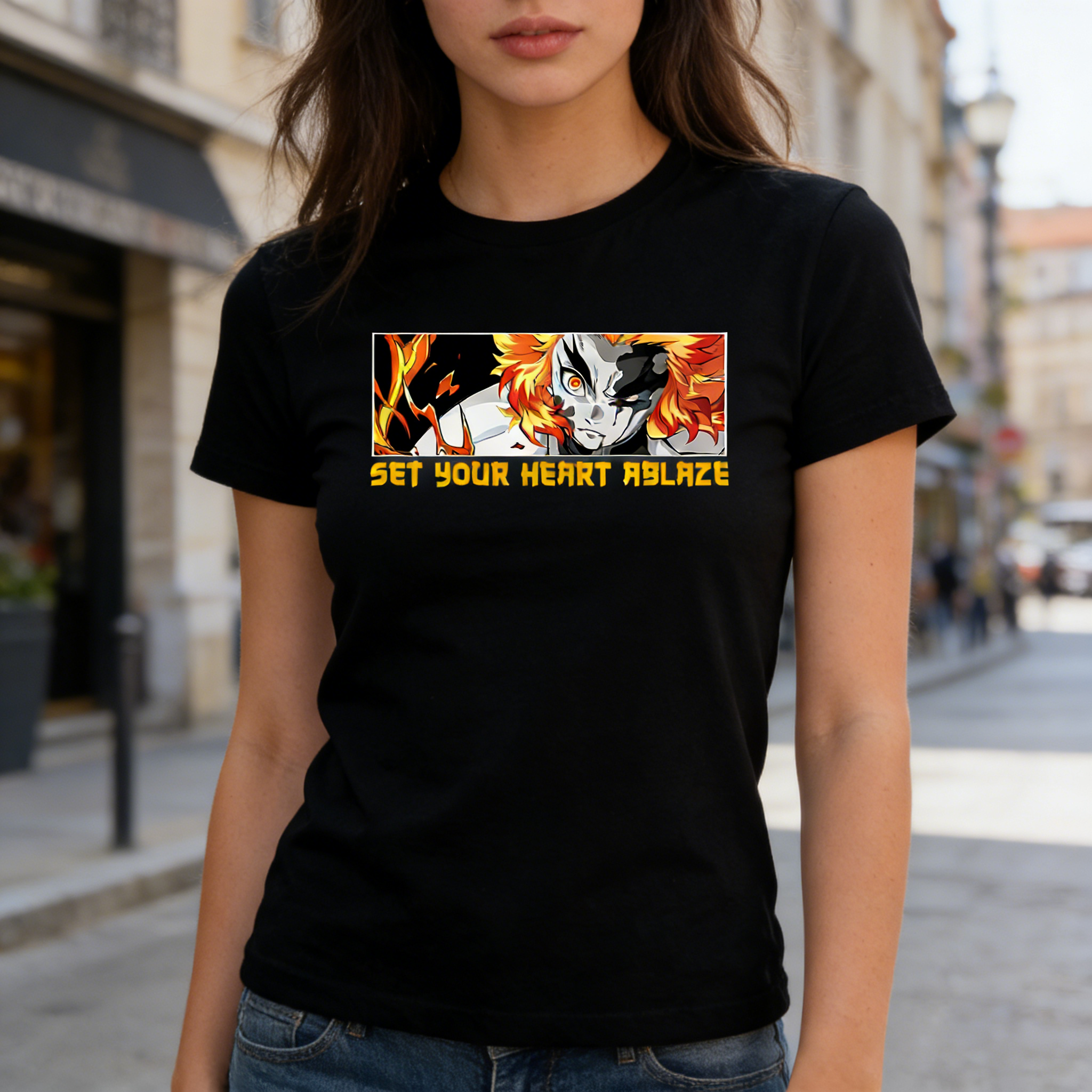 Men's Demon Slayer Rengoku T-S - Anime Cosplay Quotes ulasan dan harga