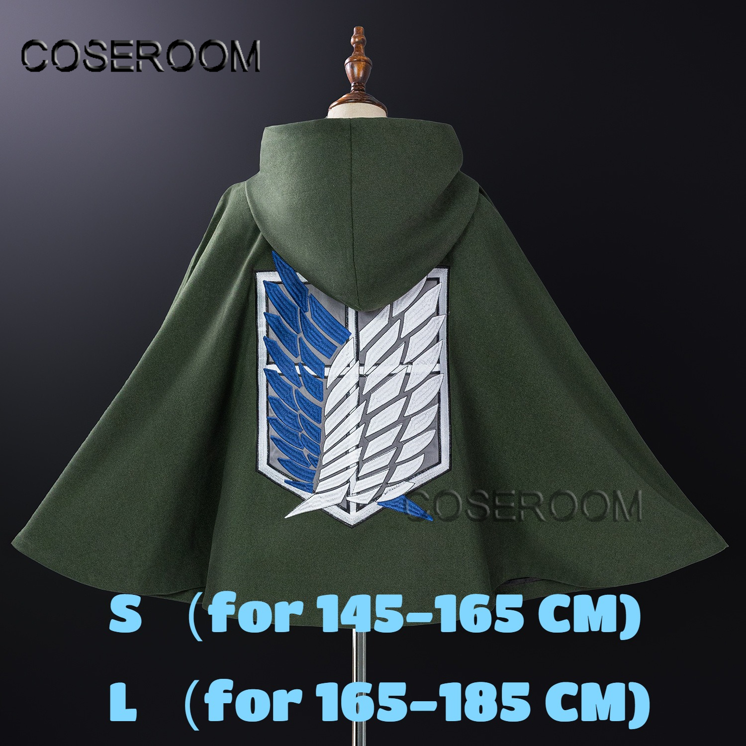 COSEROOM-SR Dark Green Survey  - Attack Titan Cloak ulasan dan harga