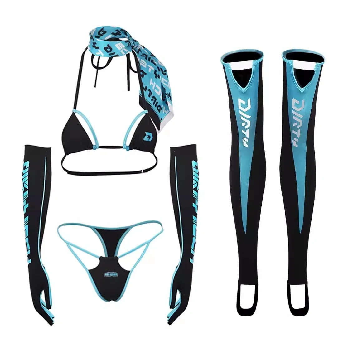 Women Sexy 5 Pieces Bikini Set - Anime Cosplay Bikini ulasan dan harga