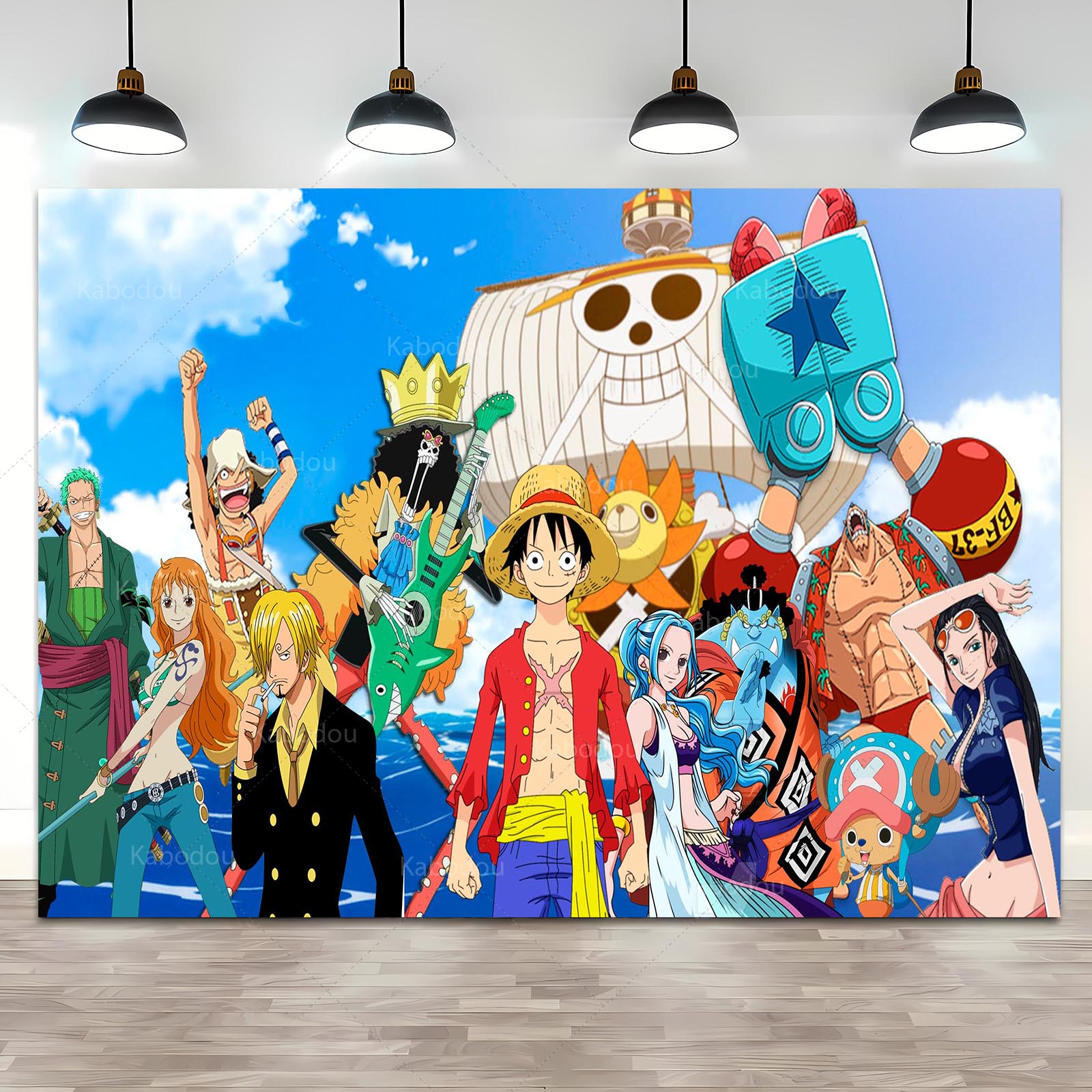 Anime One Piece Luffy Backdrop - Anime Cosplay Photo ulasan dan harga