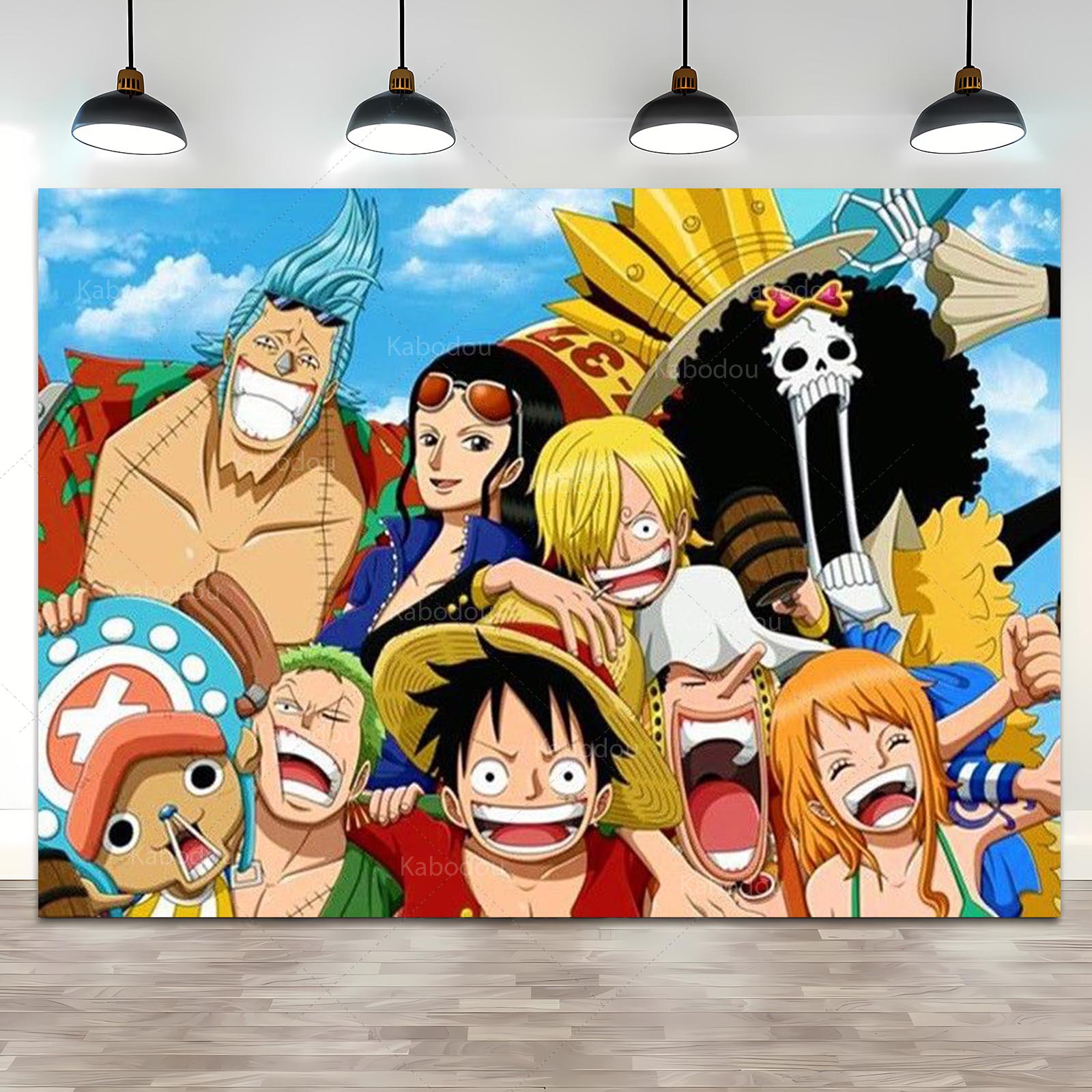Anime One Piece Luffy Backdrop - Anime Cosplay Photo ulasan dan harga