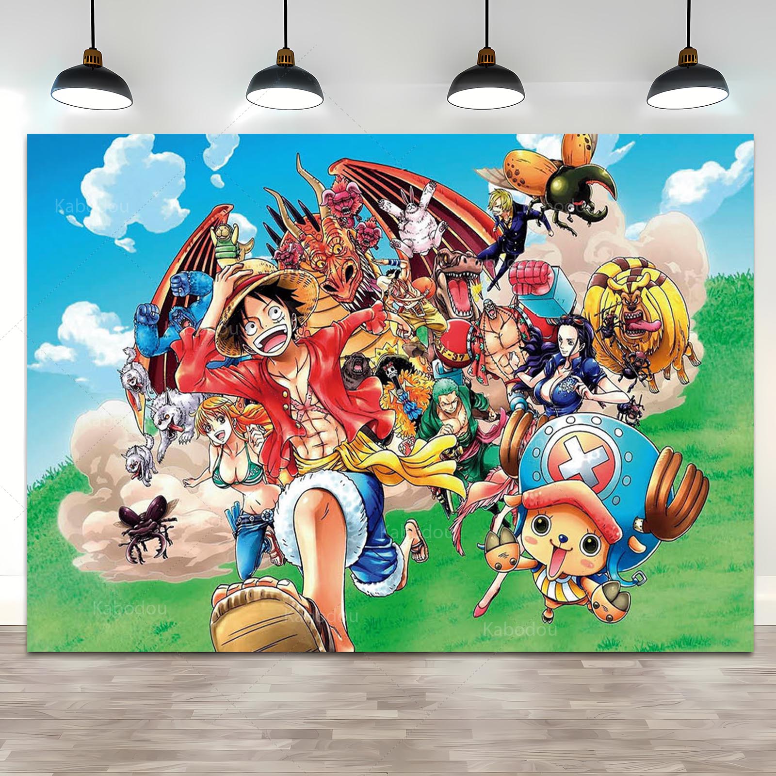 Anime One Piece Luffy Backdrop - Anime Cosplay Photo ulasan dan harga