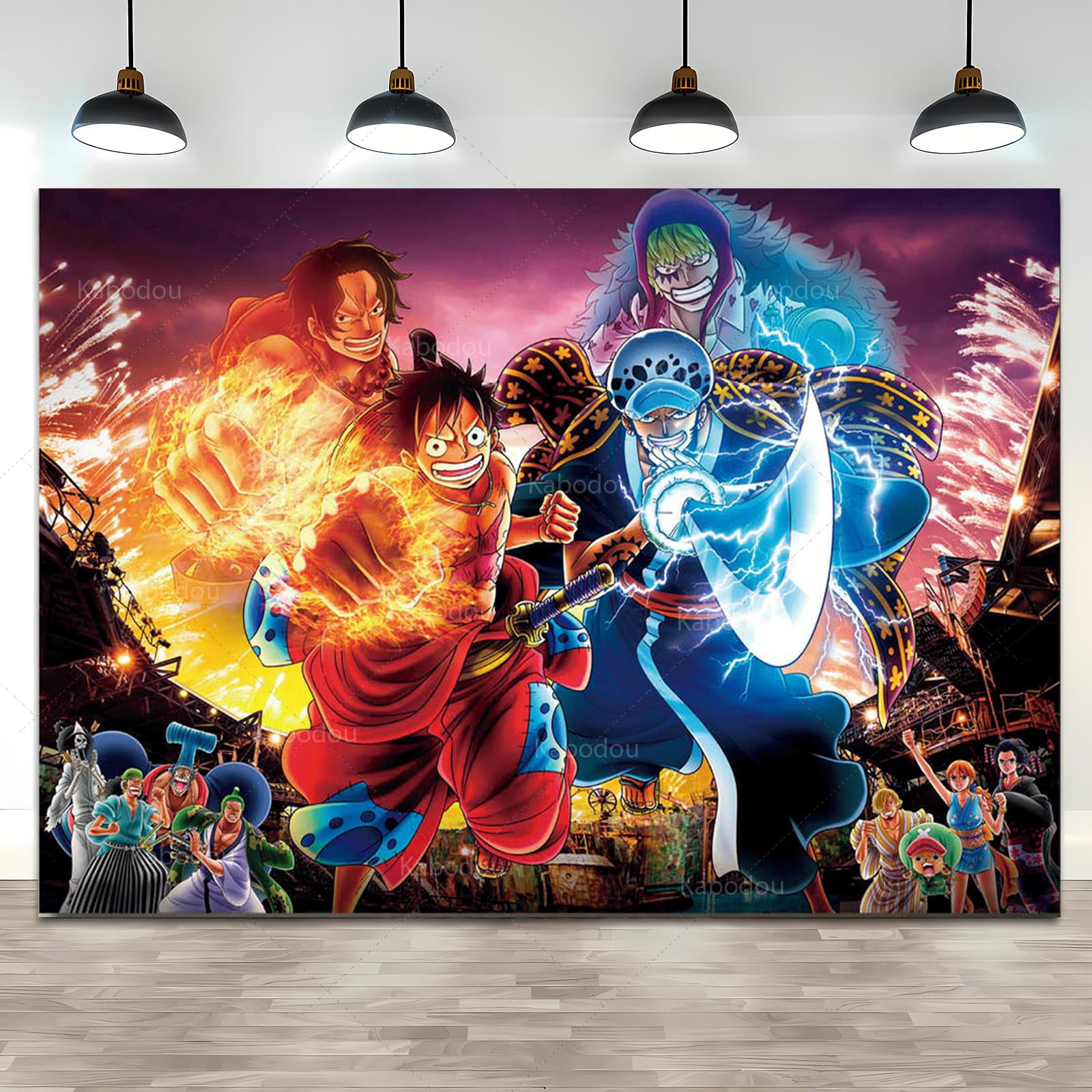 Anime One Piece Luffy Backdrop - Anime Cosplay Photo ulasan dan harga