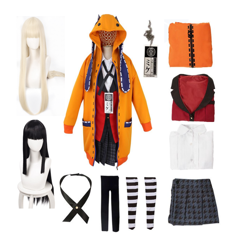 Jabami Yumeko Cosplay Compulsi - Anime Cosplay Kakegurui ulasan dan harga