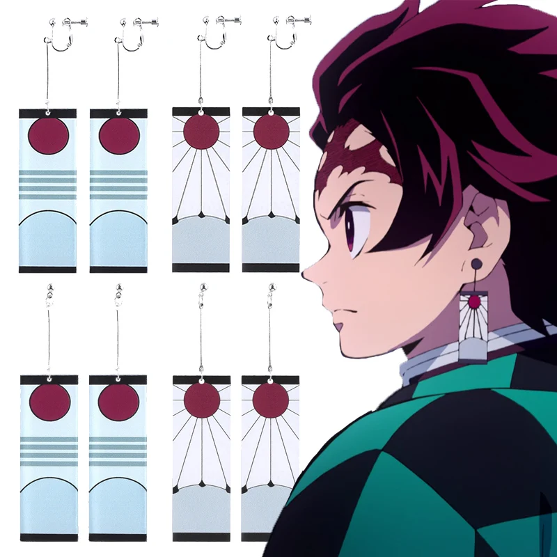 Anime Demon Slayer Earrings Ta - Anime Cosplay Tanjiro ulasan dan harga