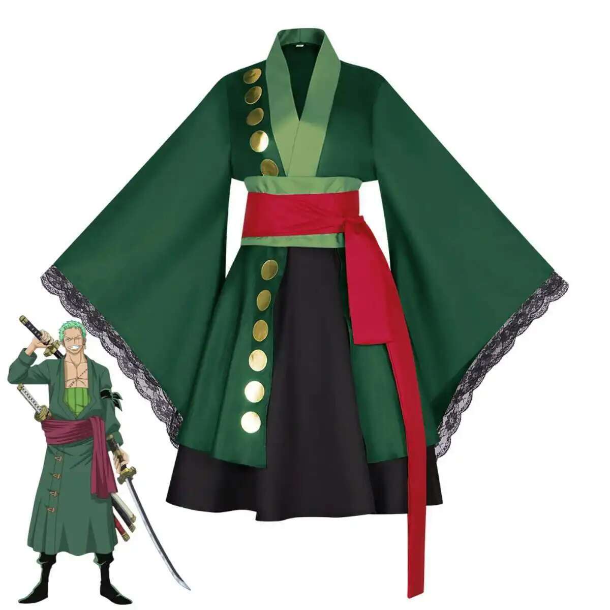 Anime Roronoa Zoro Cosplay Cos - Anime Zoro Cosplay Female ulasan dan harga