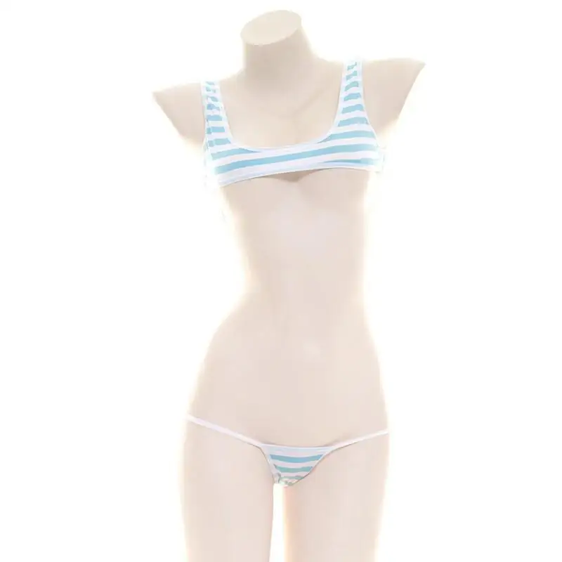 Sexy Japanese Style  Blue Whit - Anime Cosplay Bikini ulasan dan harga